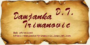 Damjanka Trimanović vizit kartica